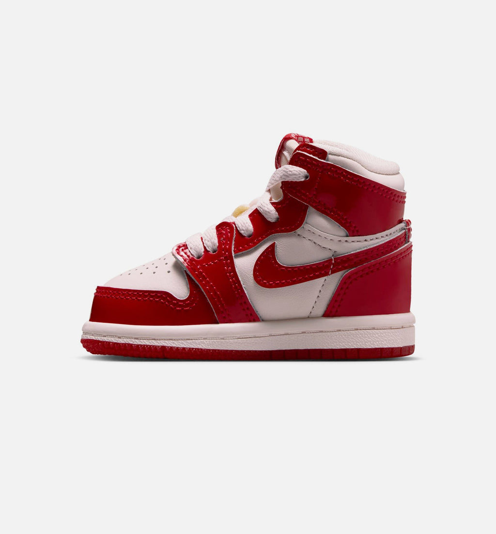 Air Jordan 1 Retro High OG Nails and Grails – Infant/Toddler Lifestyle Shoe in University Red/Metallic Silver