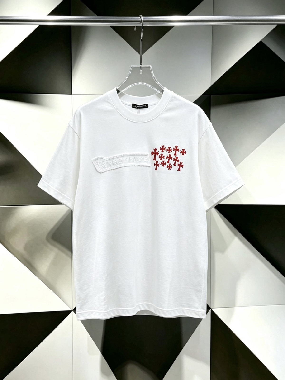 Chrome Hearts Red Cross Graphic Short-Sleeve T-Shirt