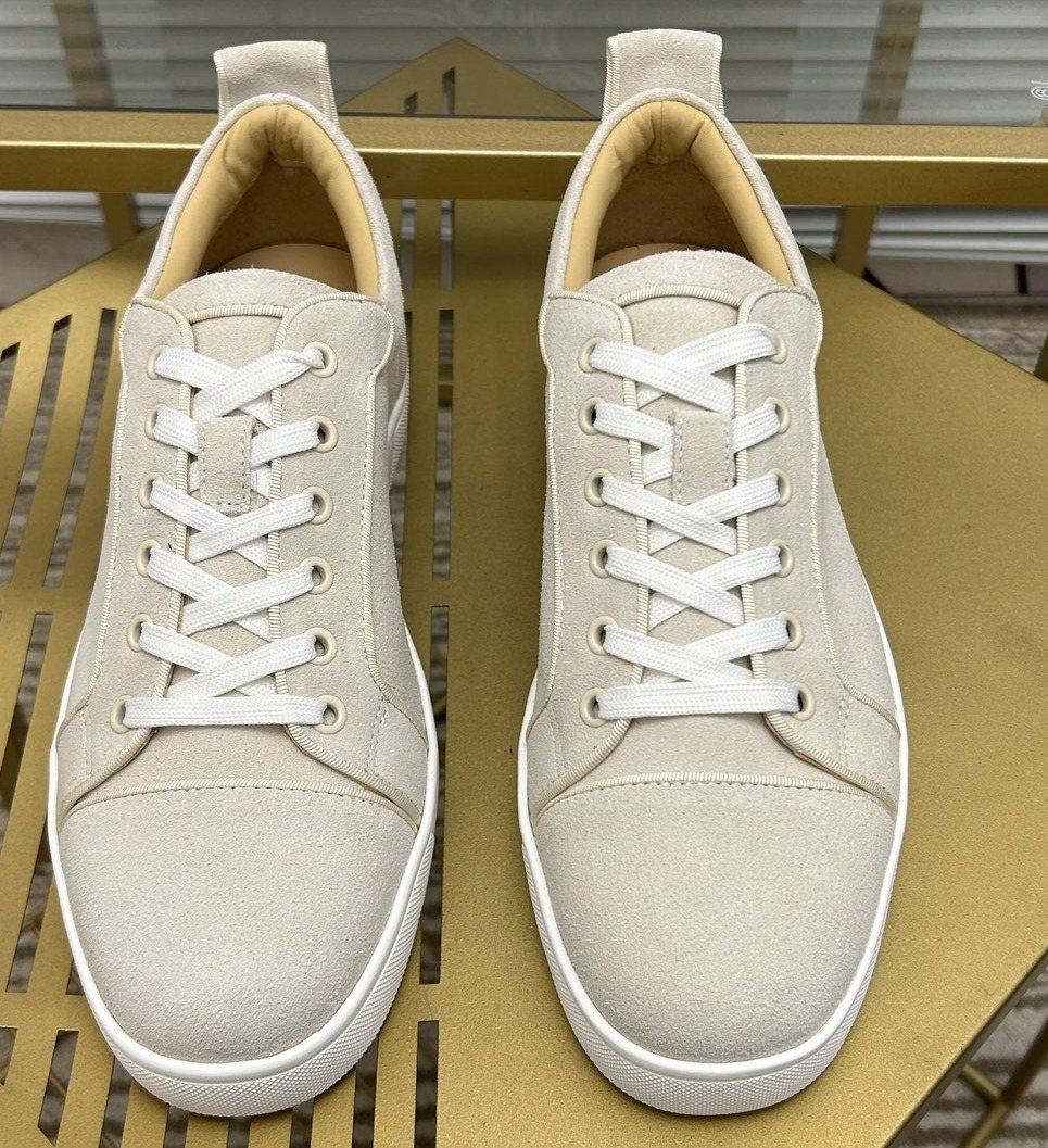 Christian Louboutin Light Beige Low-Top Sneakers