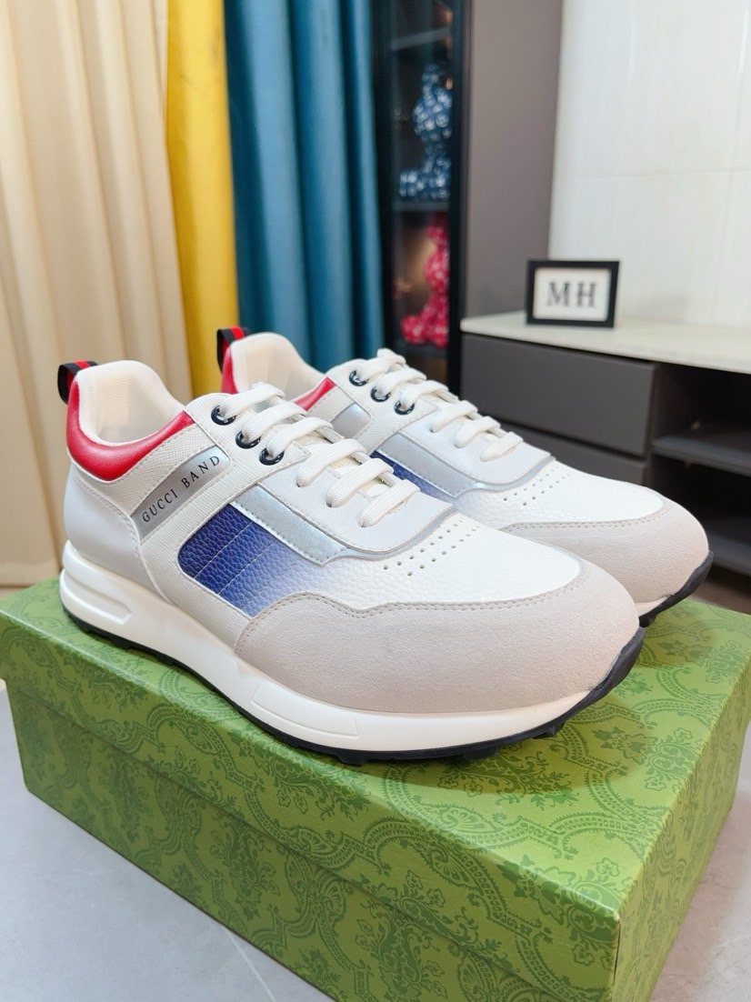 Gucci Contrast Panel Low-Top Sneakers