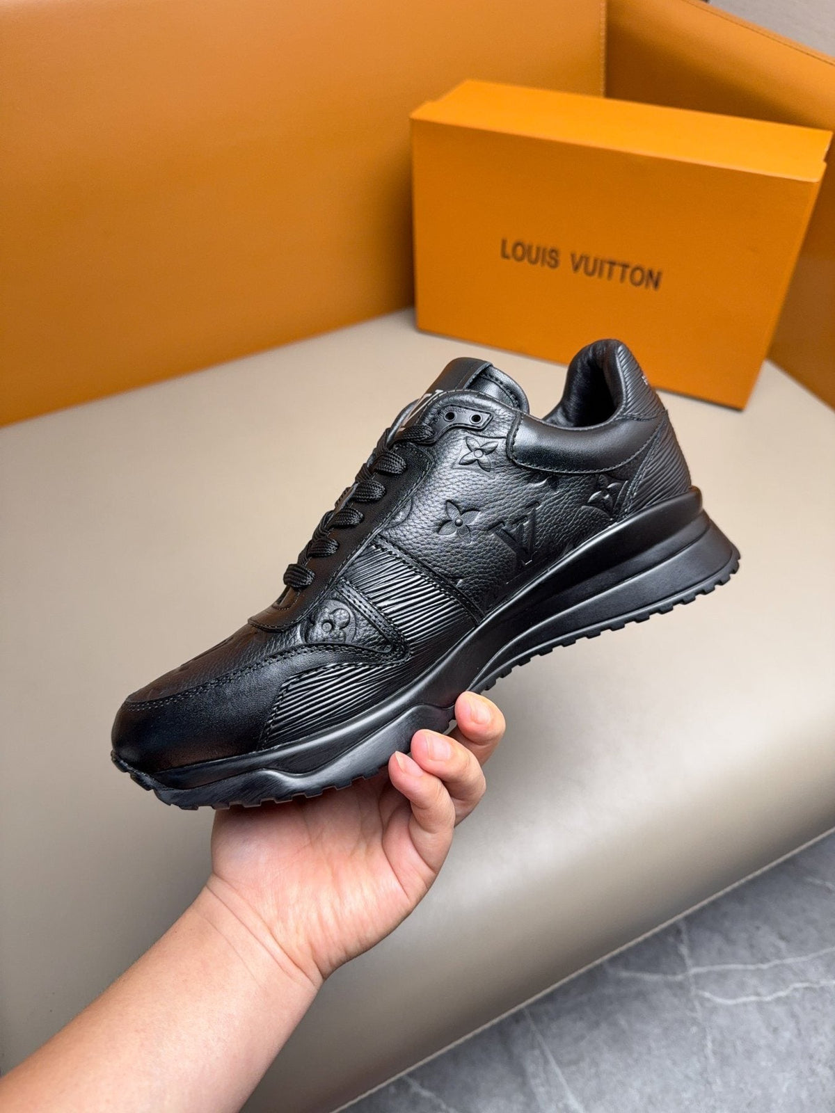 Louis Vuitton Embossed Low-Top Sneakers - Rubber Outsole